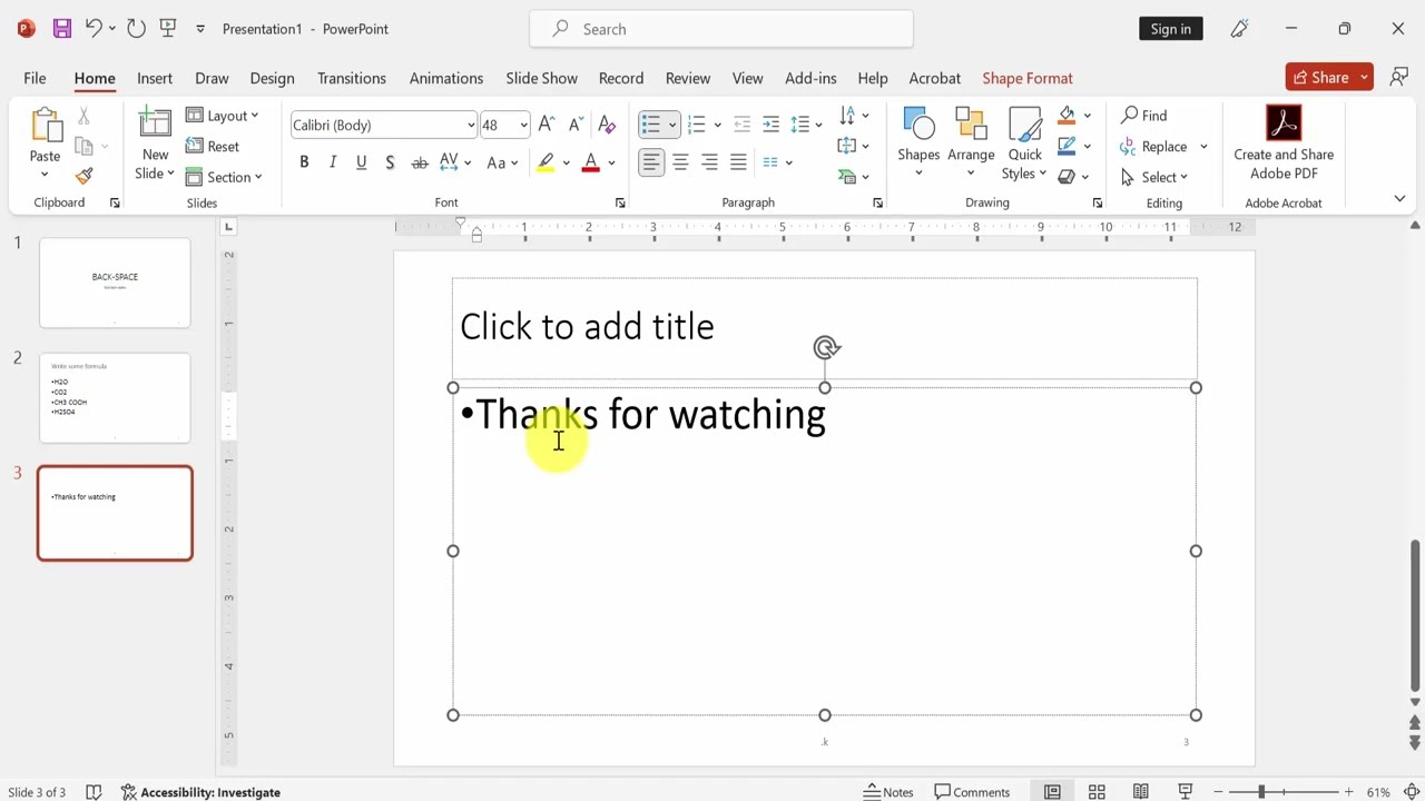 How to get rid of superscript in PowerPoint