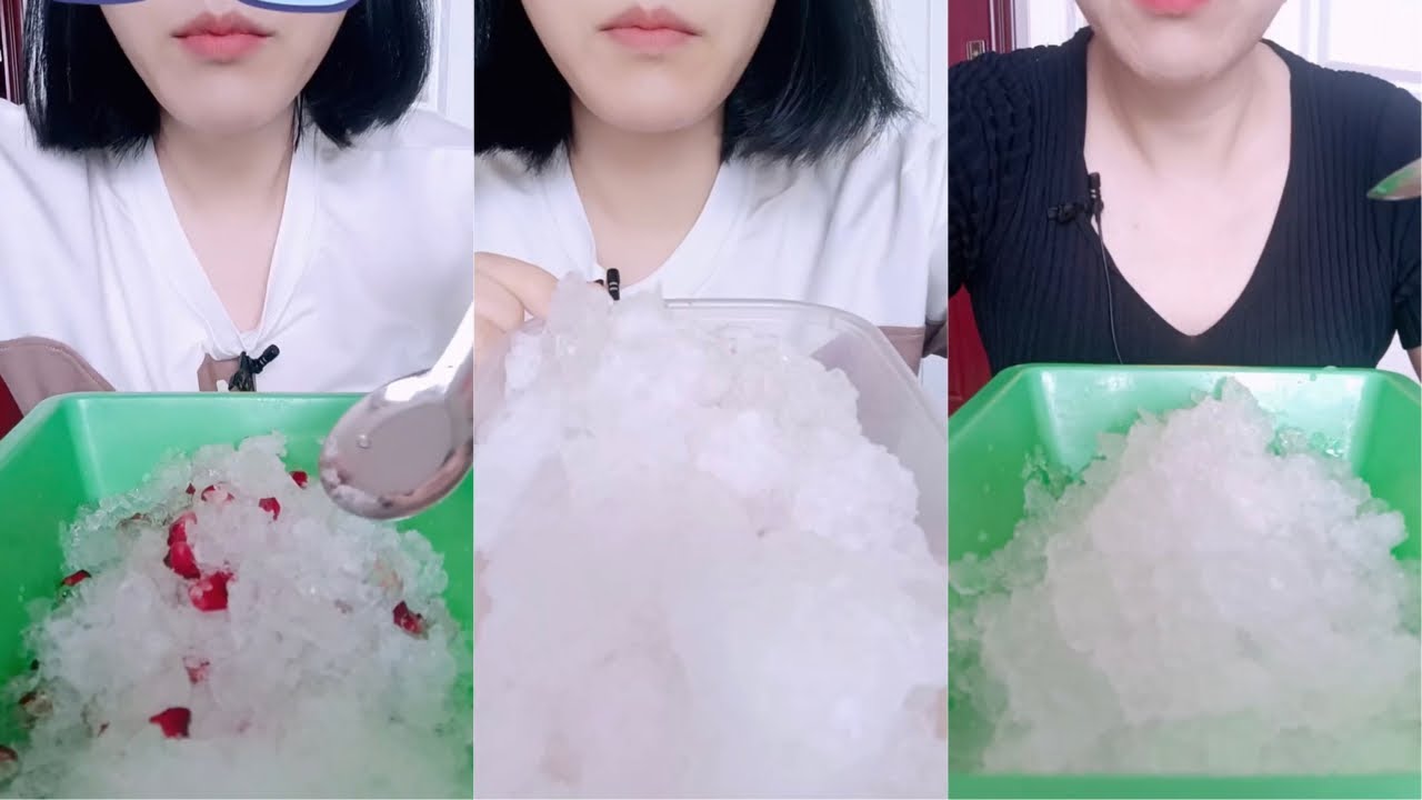 White Ice Eating ASMR | Crushed Ice | Ice Eating