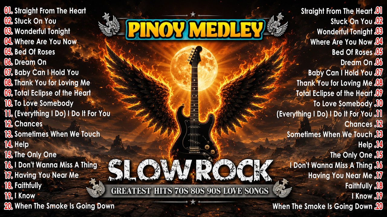 Slow Rock Love Song Nonstop 🎤🎷 Nonstop Slow Rock Pinoy Medley 🎧🔊 Rock Ballads 70s 80s 90s