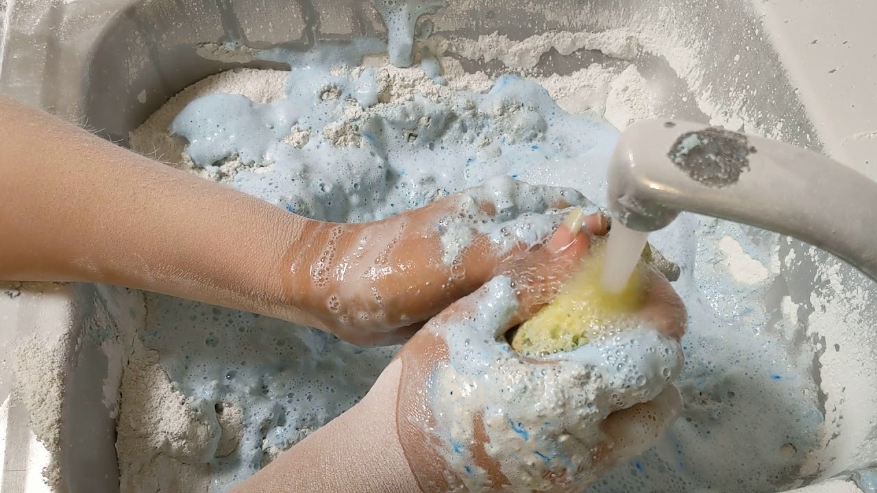 Powder to paste play asmr