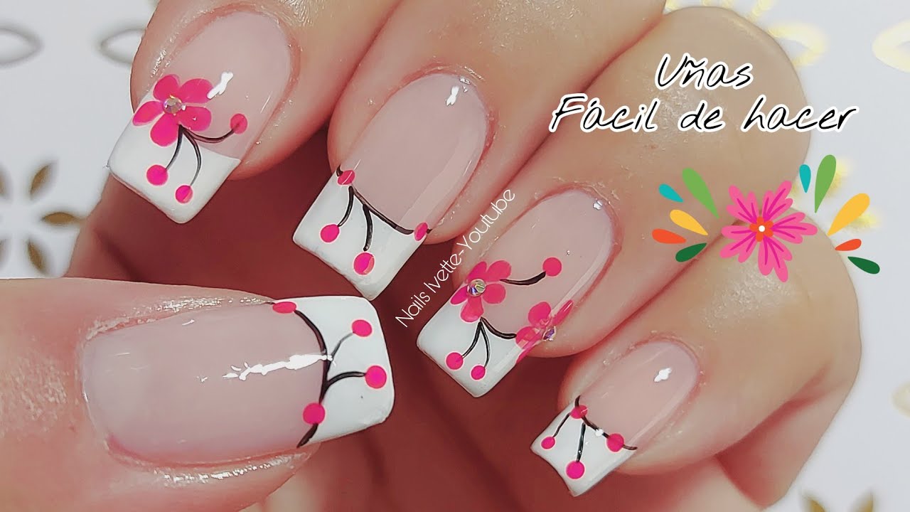 Uñas bonitas decoradas fácilmente / Uñas para principiante / Diseño de uñas paso a paso