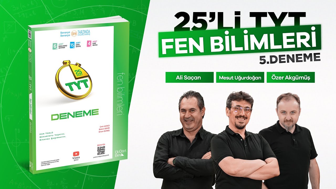 ÜÇDÖRTBEŞ YAYINCILIK TYT 25'Lİ FEN BİLİMLERİ DENEMESİ 2026 - 5. DENEME
