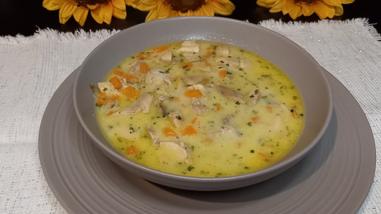 Supe me pule dhe limon pafund e shijshme/zuppa con pollo e limone 🍋