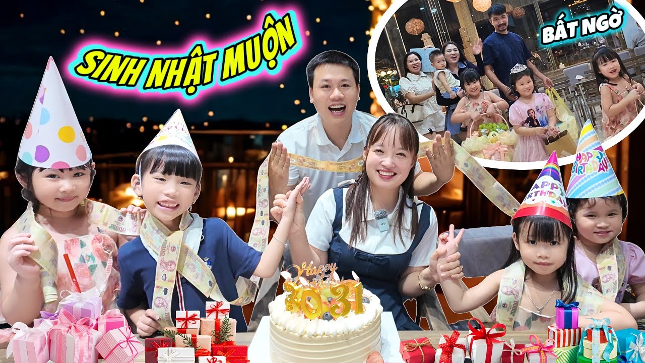 Gia Đình MiMi Bị Leo Cây Ai Ngờ Team 3 Gia Đình Bí Mật Tổ Chức Sinh Nhật Muộn Cho Mẹ Huế Và Bố Hoàng