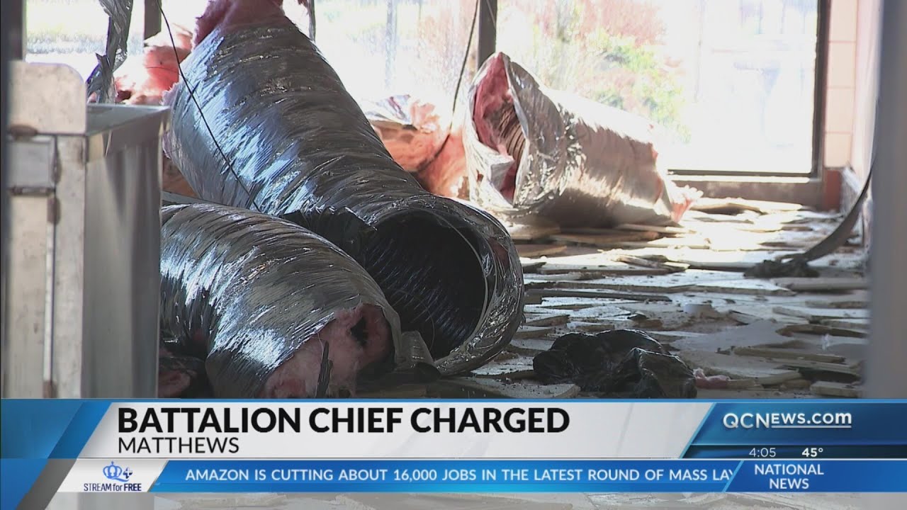 Member of Matthews fire department accused of setting former restaurant building on fire