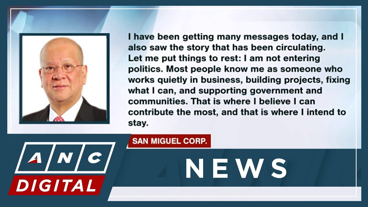 Ramon Ang: I am not entering politics | ANC