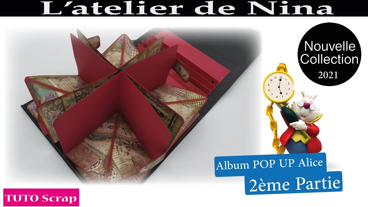 Tuto Album Pop Up Alice Through in the looking glass Stamperia Partie 2