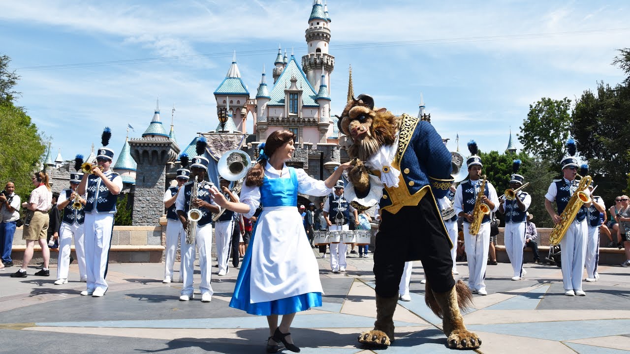 Belle & The Beast Appear with The Disneyland Band, 