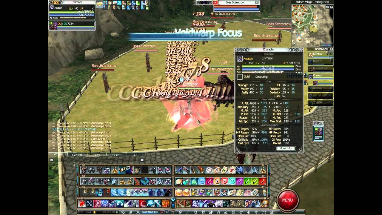 Rappelz - E7P2 - Highest attack speed possible on assassin