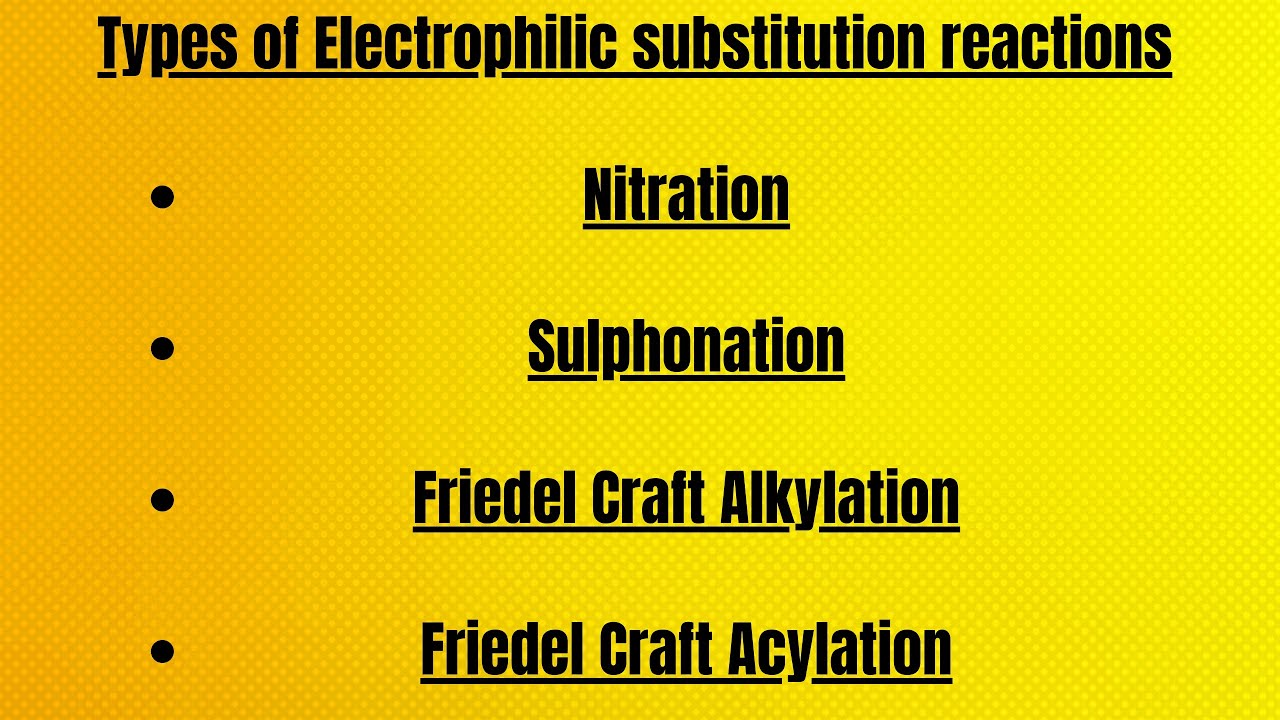 Types of Electrophilic Substitution Reactions #chemistry #nvs #emrs #chemistrynotes #jee #exam 