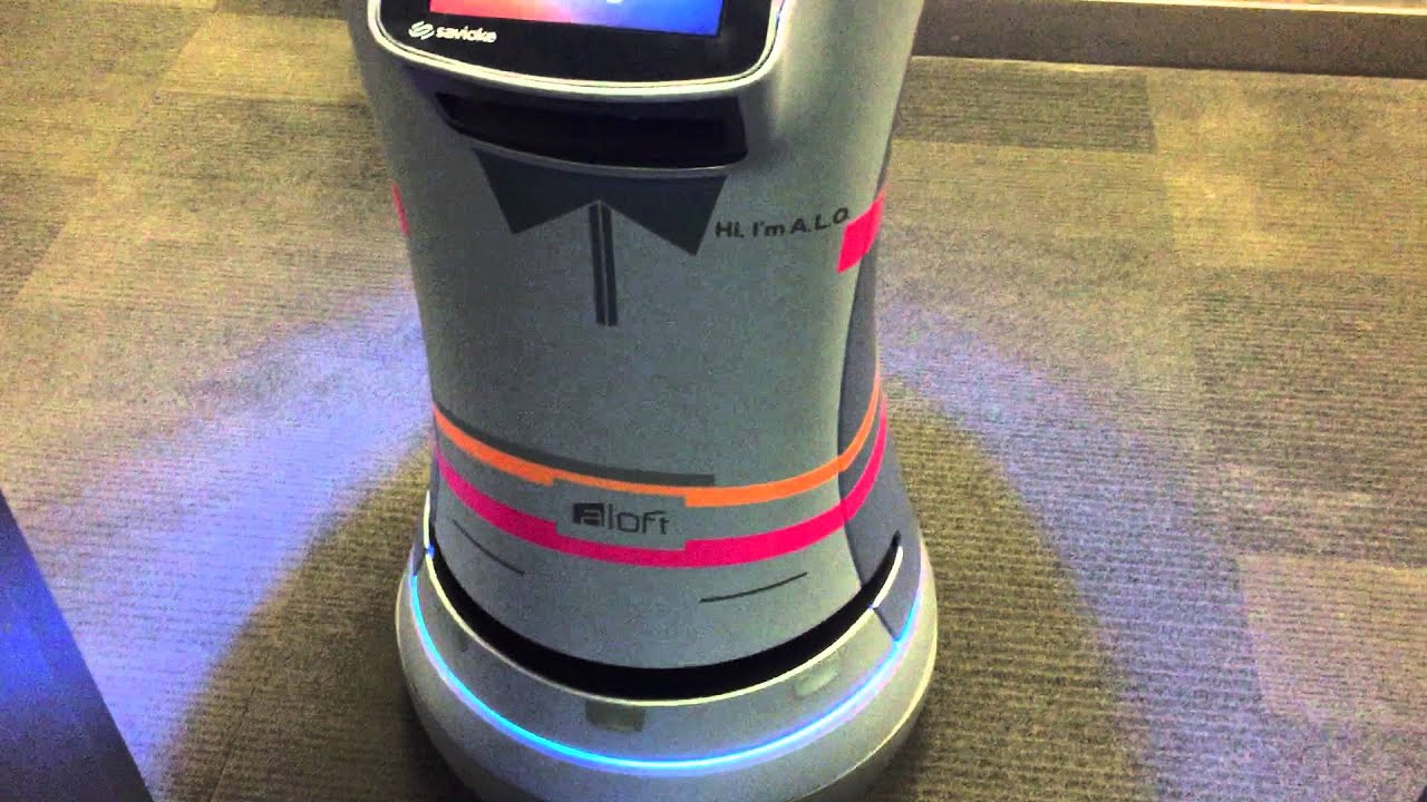 Aloft hotel robot butler that brings you room service.