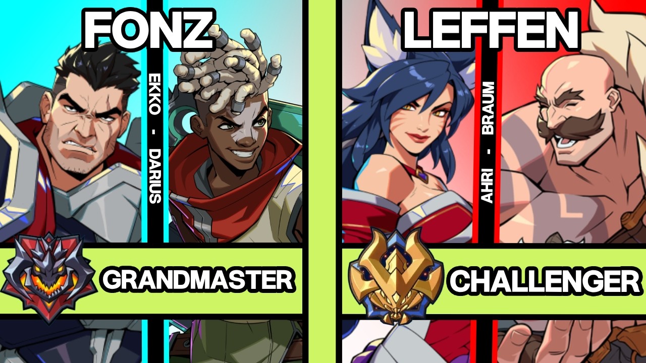 2XKO ▰ LEFFEN (Ahri-Braum) vs FONZ (Ekko-Darius) ▰ 2XKO Pro Replays