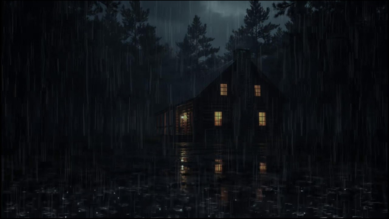 Gentle Rain Sounds All Night 🌲 | Natural Sleep Aid for Stress Relief and Focused Study