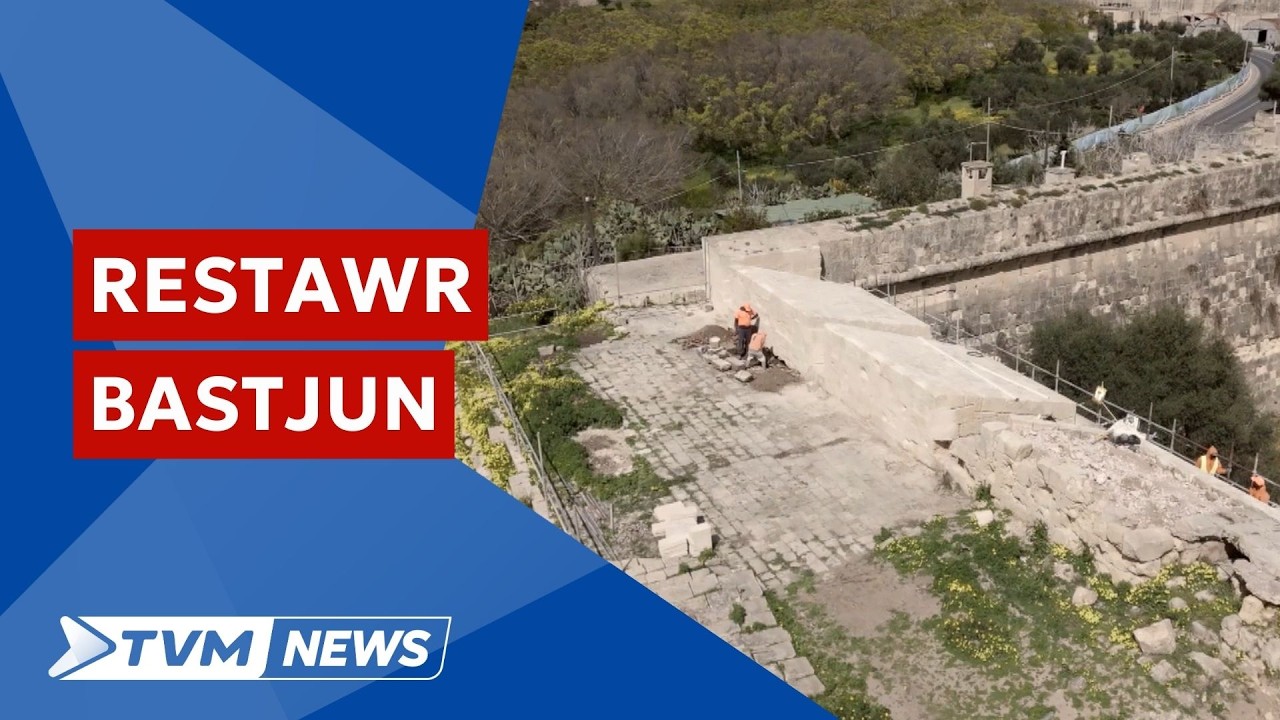 Qed jerġa’ jinbena parti mill-Bastjun ta’ San Nikola f’Bormla li ġġarraf fil-gwerra