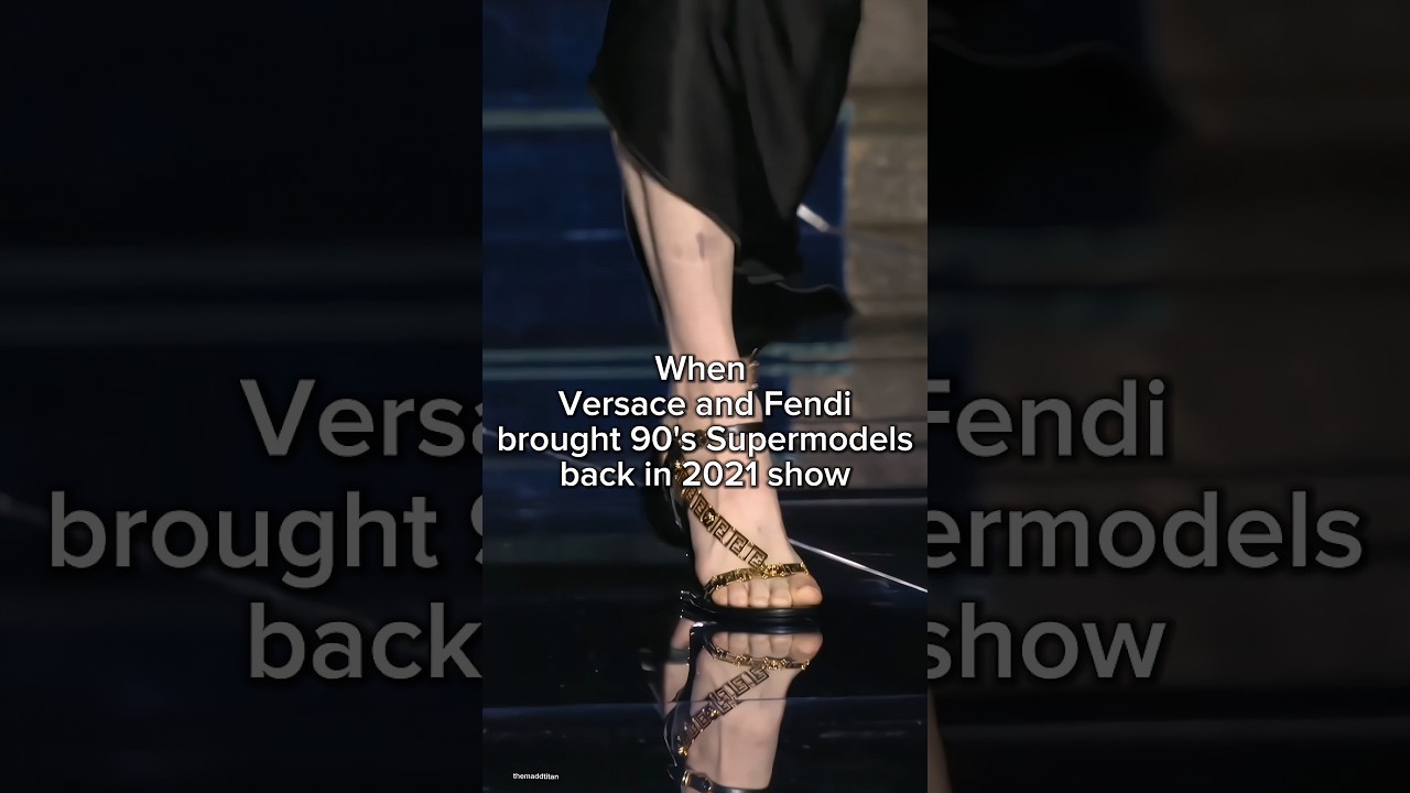 When Versace and Fendi brought 90's supermodels back in 2021 show #shortsfeed #versace #fendi #90s