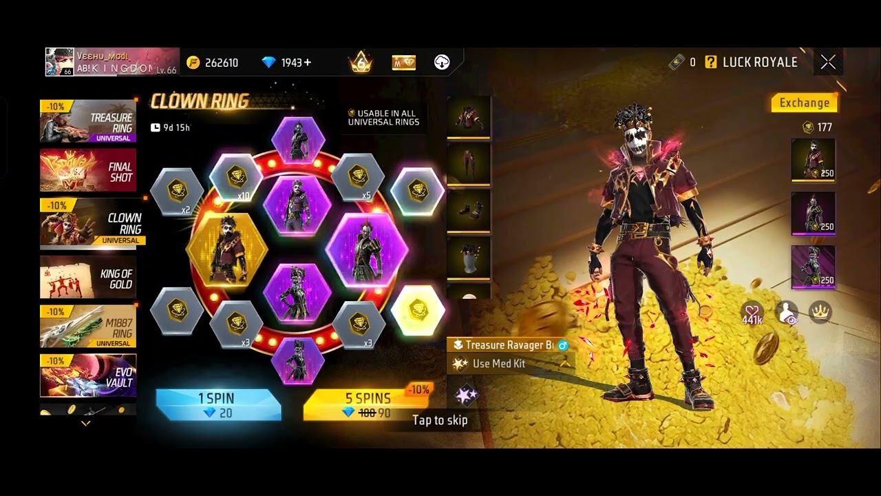 New free fire jocker bundle event  one spin trick so crazy🤑
