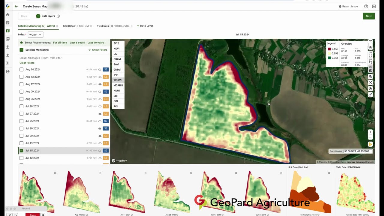 GeoPard Satellite Imagery & Vegetation analysis   Raw satellite image vs Upsampled vs Contrast Stret