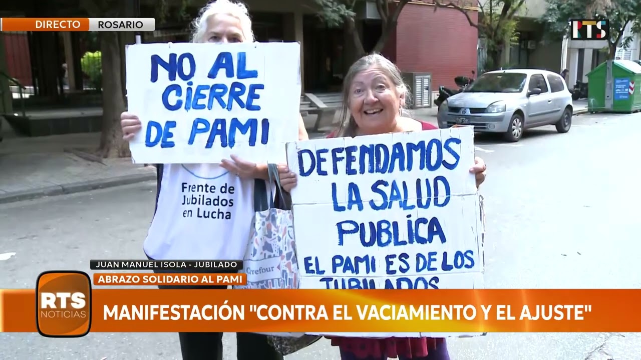ABRAZO SOLIDARIO EN EL PAMI I DE ROSARIO | Jubilados rechazan el desfinanciamiento