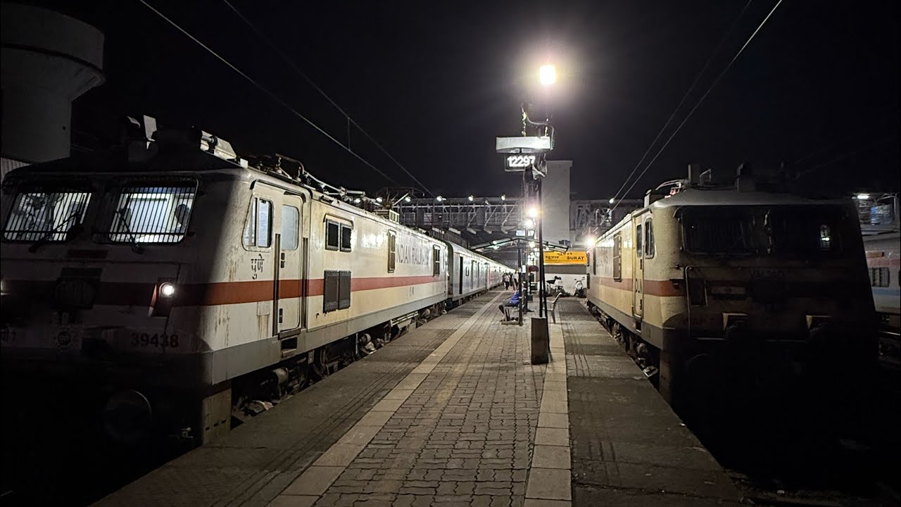 || Back to Back Premium Trains at Surat Railway Station in the early morning hours | WR | IR ||