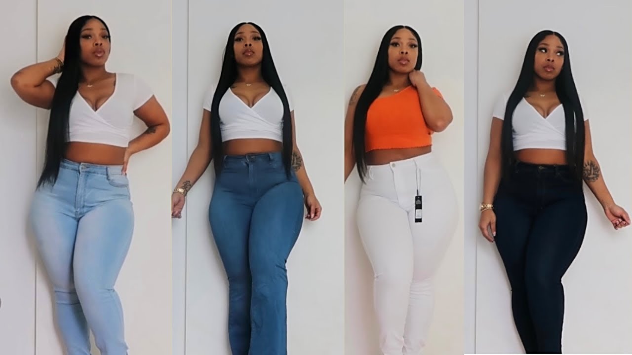 Fashion Nova Jeans Haul SUPER STRETCHY Thick Girl Friendly #fashionnova #fashionnovajeans #spring