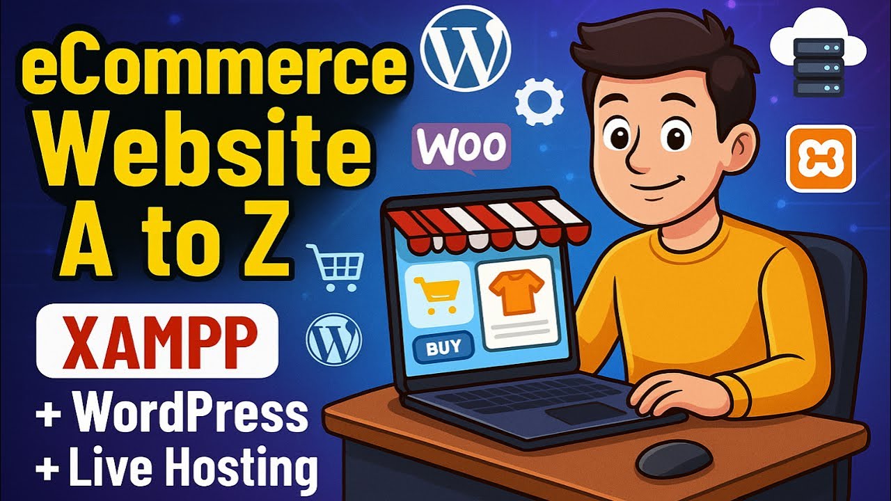 Complete eCommerce Website Tutorial A to Z | XAMPP + WordPress + Free Theme + Hosting (2025)