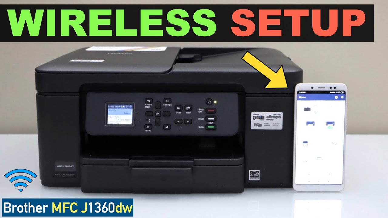 Brother MFC J1360dw Wireless Setup, Connect To Internet, Add in Android Phone !