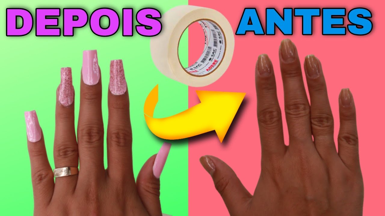 ALONGAMENTO DE UNHAS CASEIRO PARTE 2 (com fita crepe)