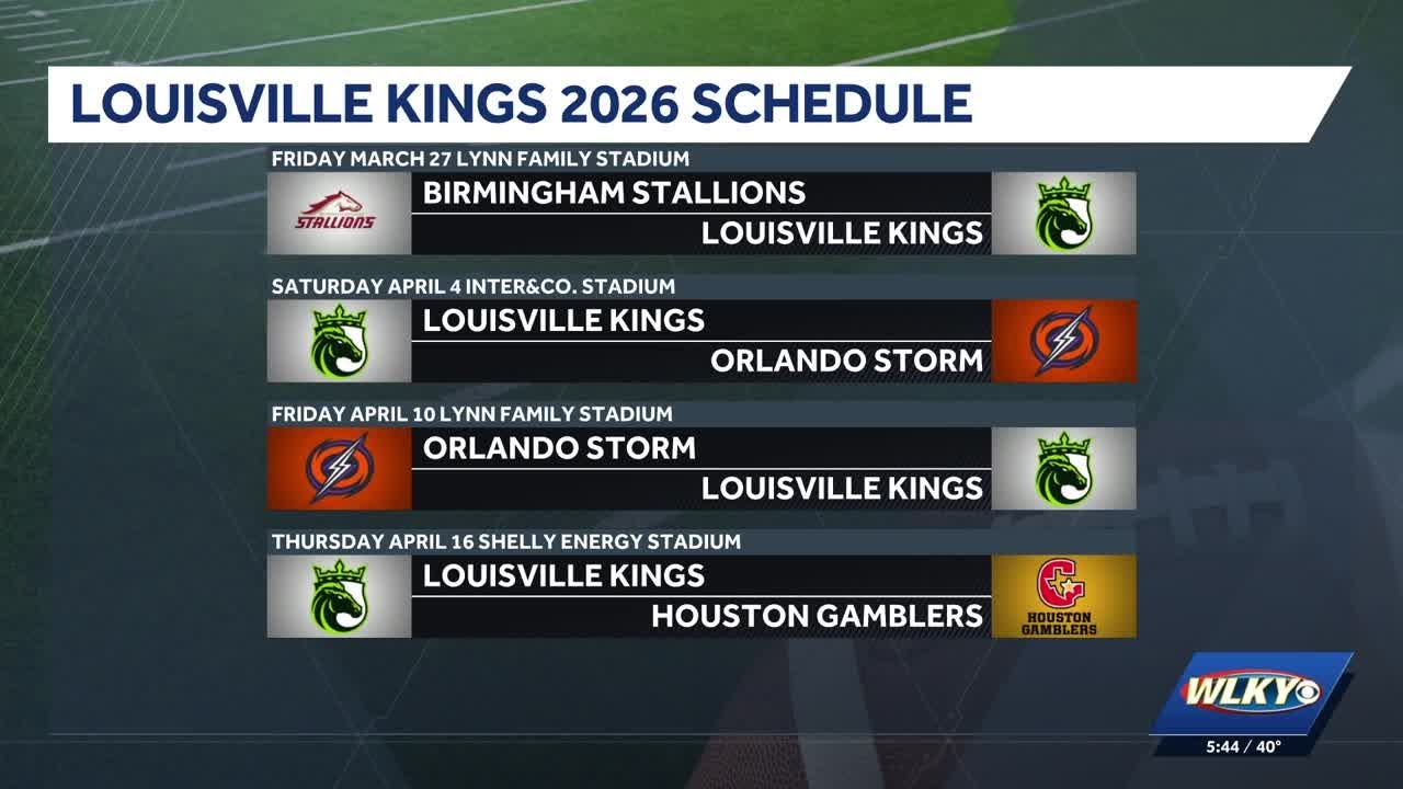 Louisville Kings release 2026 UFL schedule