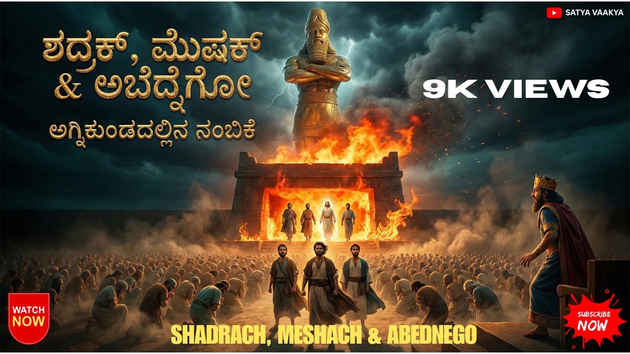 ಶದ್ರಕ್, ಮೇಷಕ್ ಮತ್ತು ಅಬೆದ್ನೆಗೋ – ಅಗ್ನಿಕುಂಡದಲ್ಲಿನ ನಂಬಿಕೆ |Shadrach, Meshach & Abednego |  ದಾನಿಯೇಲ 3|