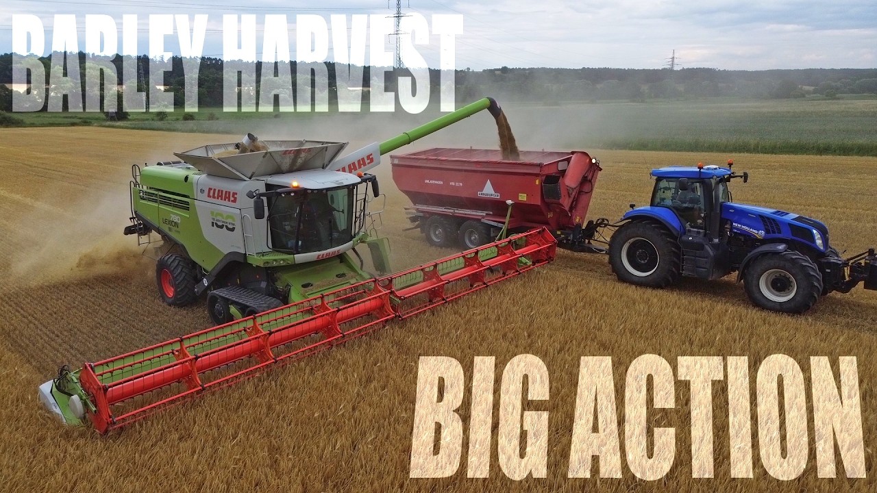 CLAAS LEXION 780 With NEW HOLLAND T8 In Action