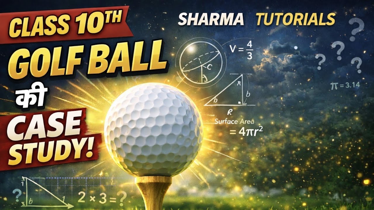 Case Study Question on Surface Area & Volume | Golf Ball Dimples | Class 10 Maths