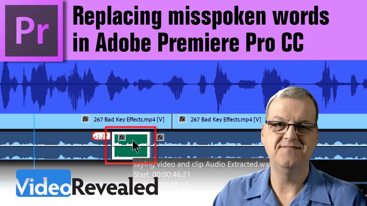 Замена неправильно произнесенных слов в Adobe Premiere Pro
