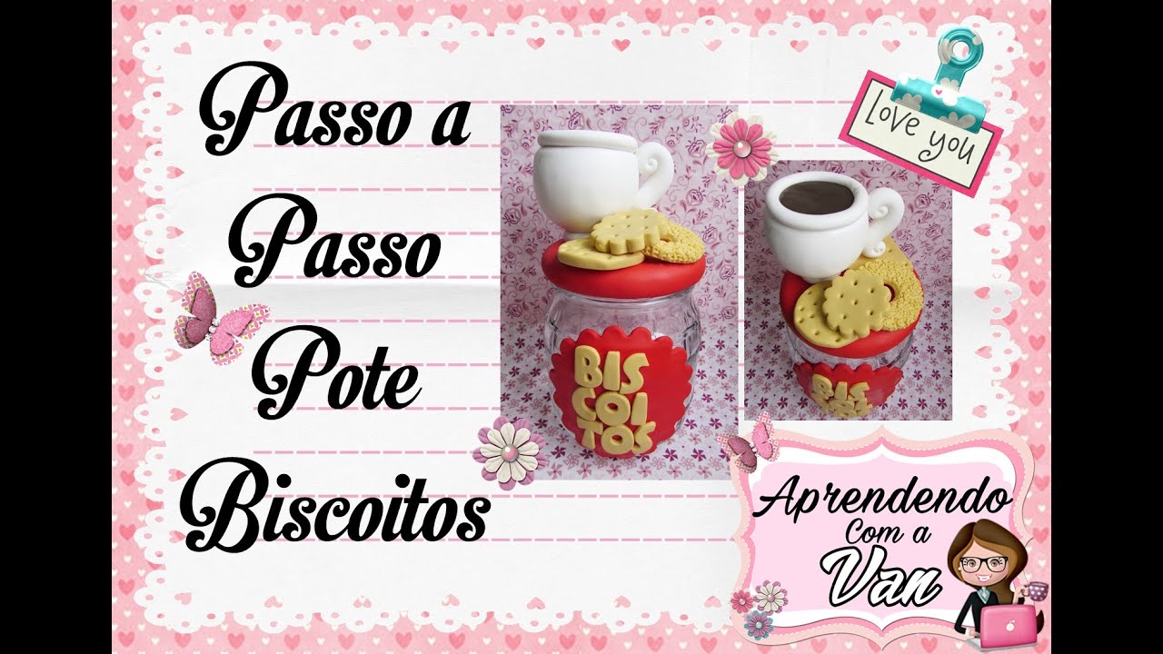 (DIY) POTE Para BISCOITOS em Biscuit MARATONA POTES #9