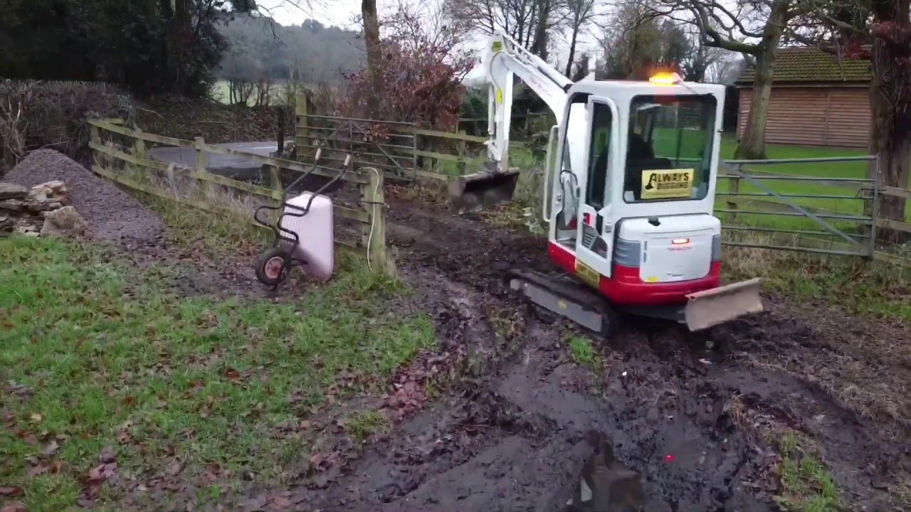 4x speed up of digging filmed with DJI Mavic Mini Drone.