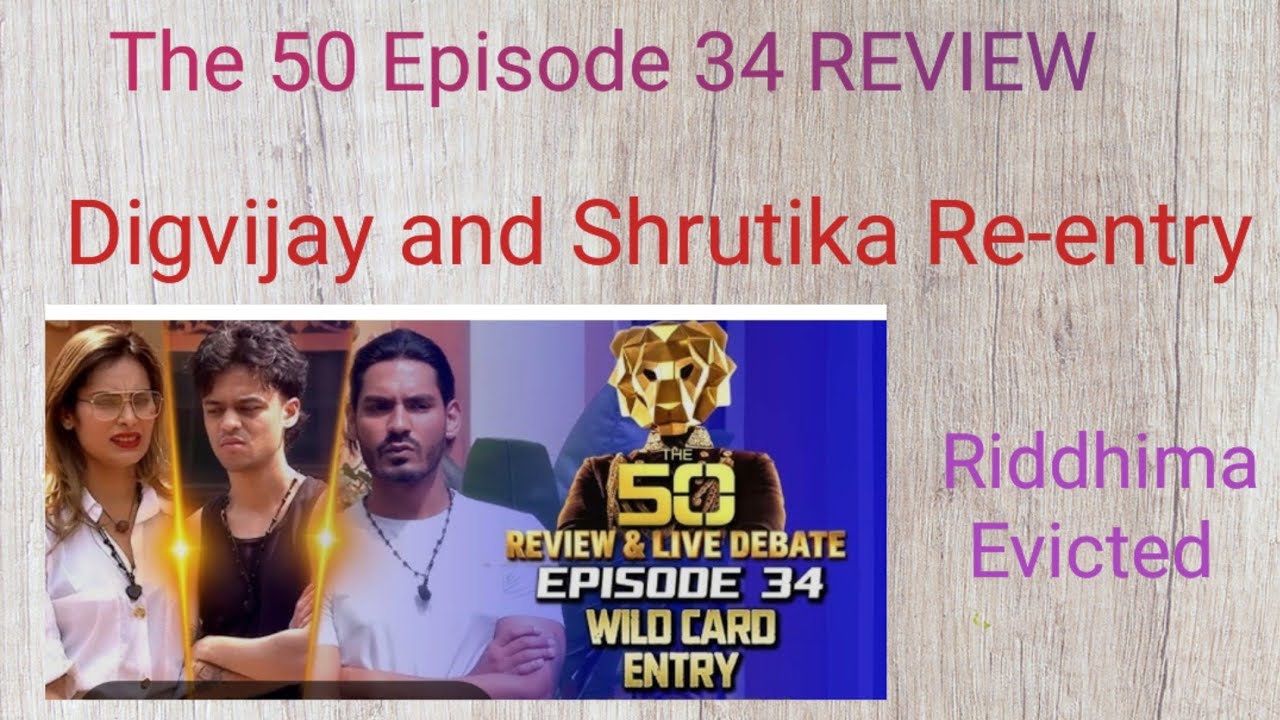 The 50 Episode 34 REVIEW| Riddhima Evicted| Digvijay and Shrutika Re-entry|