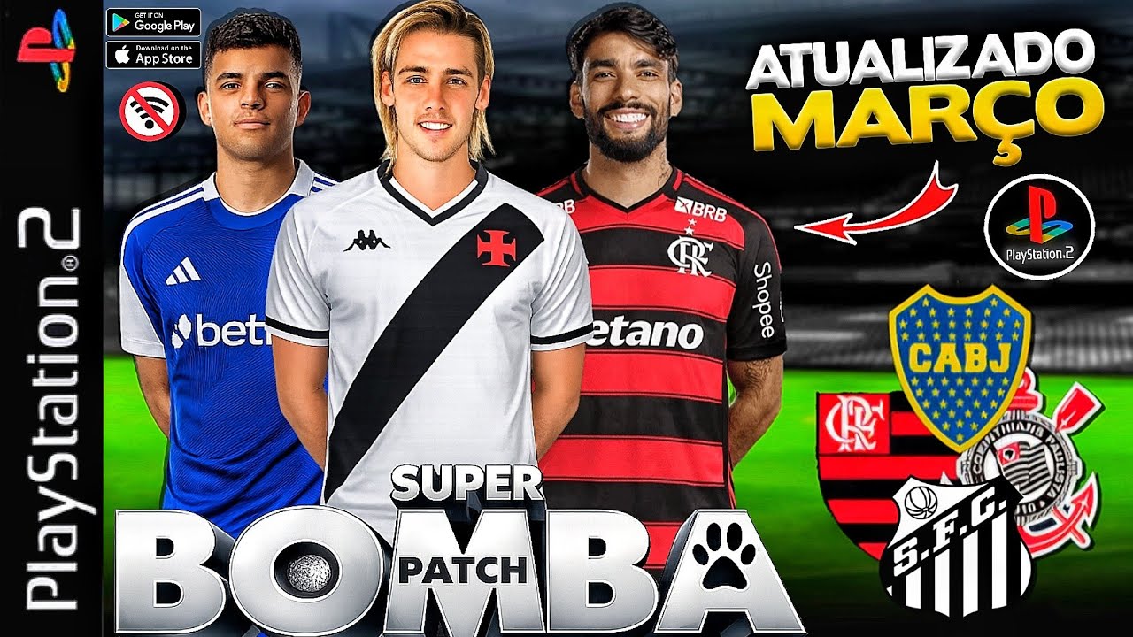 🚨 NOVO BOMBA PATCH 26 MAR&Ccedil;O (PS2) DOWNLOAD GR&Aacute;TIS! MOD SUPER ESTRELAS AETHERSX2,  PCSX2 / OPL ✅️ 