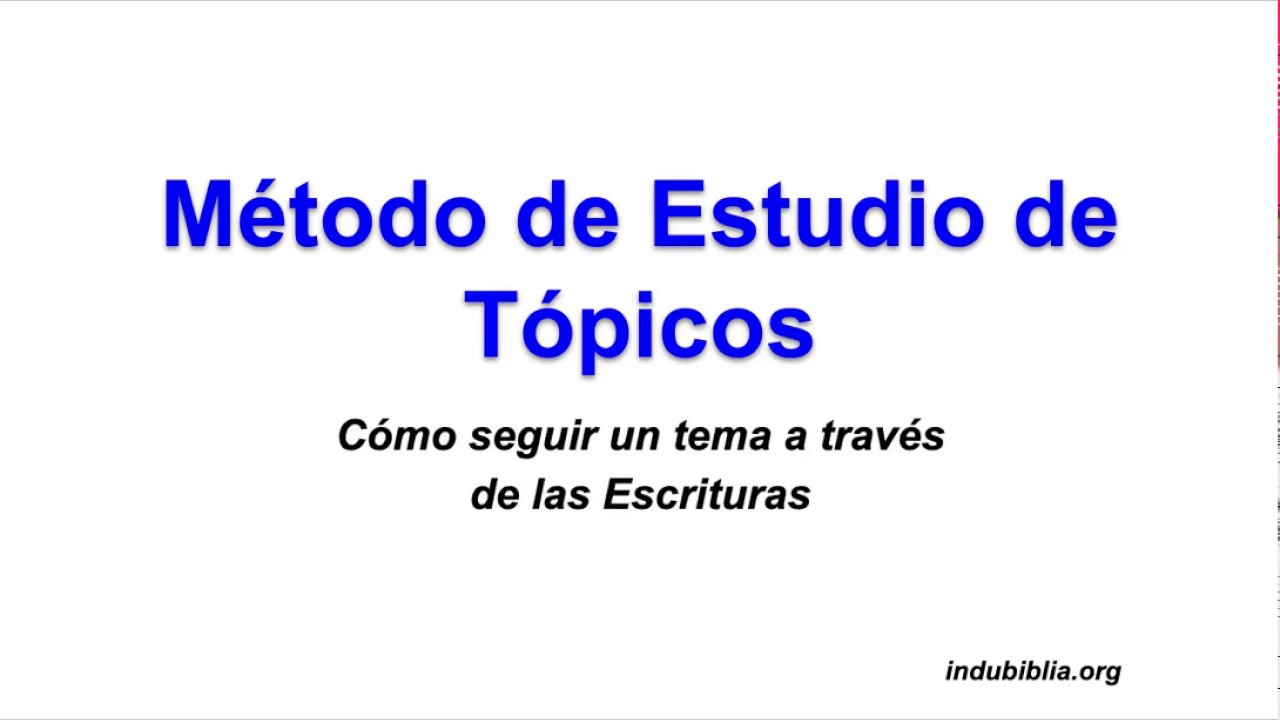 6) M&eacute;todo de Estudio de T&oacute;picos