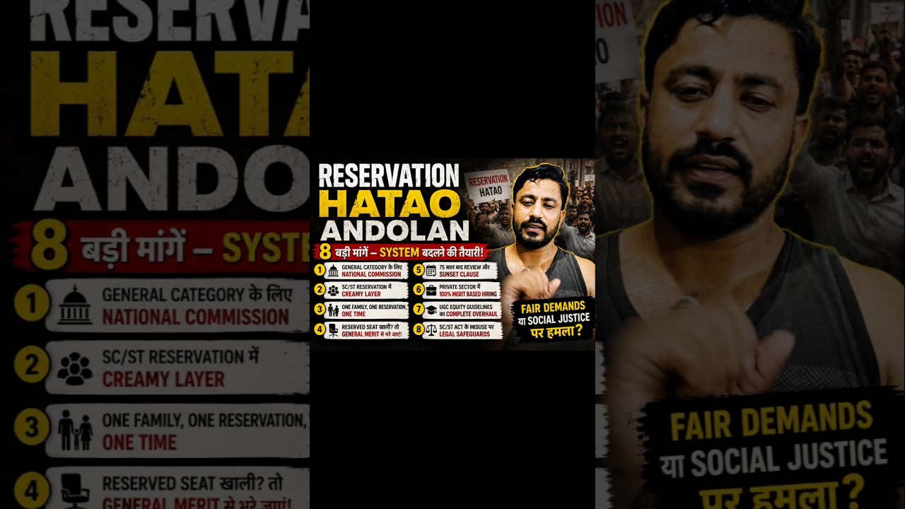 8 Major Demands on Reservation! 😱 The Whole Truth in 60 Seconds | Reservation Reform Movement |