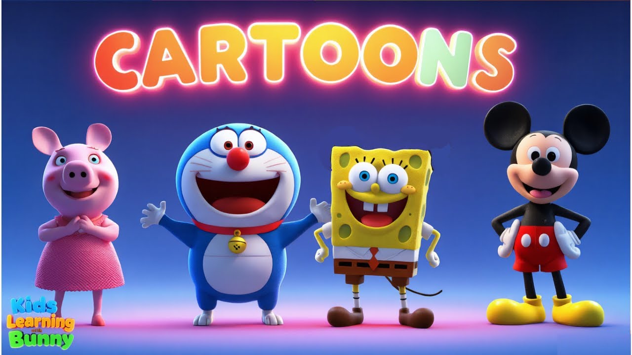 Guess the Cartoon Character Challenge! | Fun Learning for Kids | Kids Learning With Bunny
