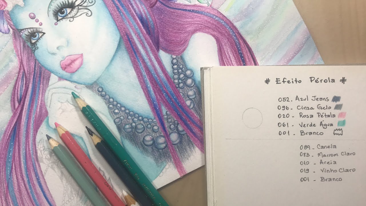 Efeito Pérola com lápis de cor