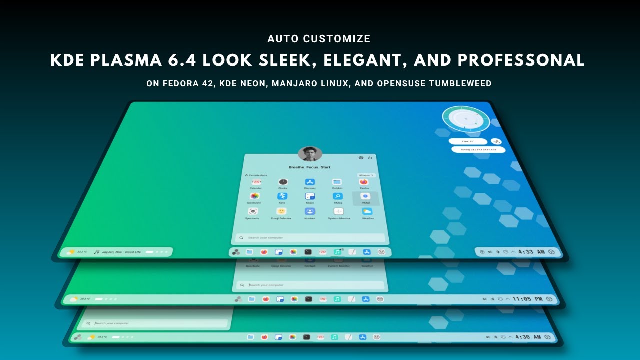 Auto Customize KDE Plasma 6.4 to Look Elegant and Professional in 1 Command!