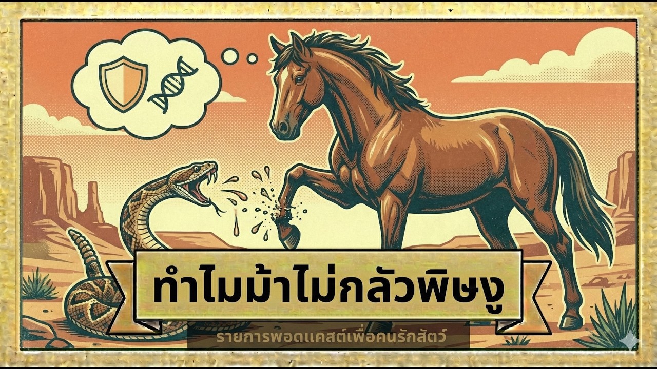 ทำไมม้าไม่กลัวพิษงู?