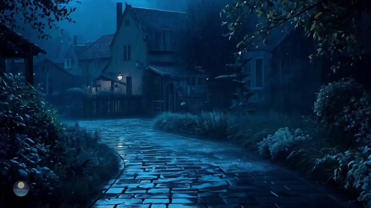 Relaxing rain Sounds & Soft Lofi in a Quiet Night Garden