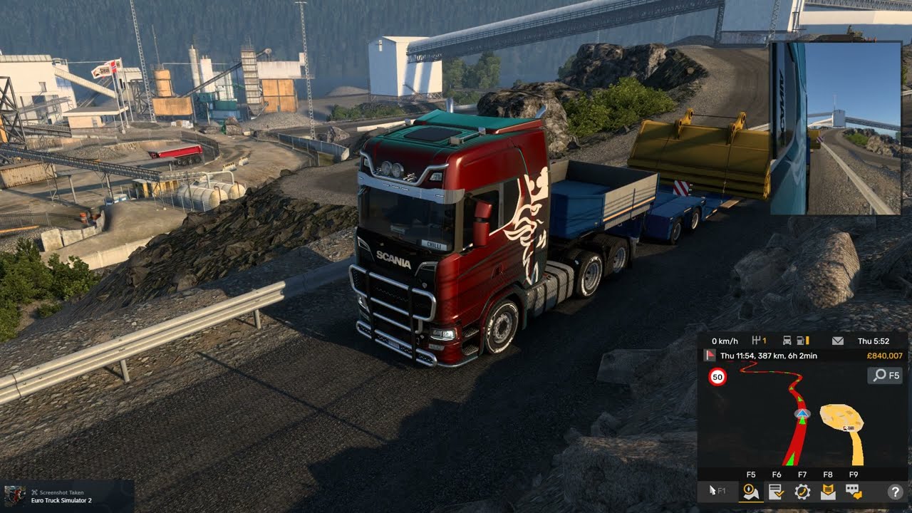 Look at my massive bucket. ETS2 Sweet Truck Haul job 276. Excavator Bucket from Stavanger to Oslo, N