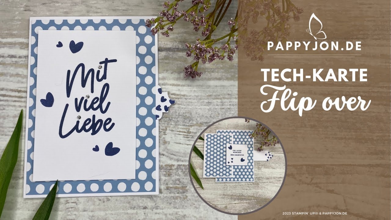 Tech-Karte Flip over  | Pop Up | Für Anfänger | Tutorial | UT | Stampin' Up! | #Pappyjon