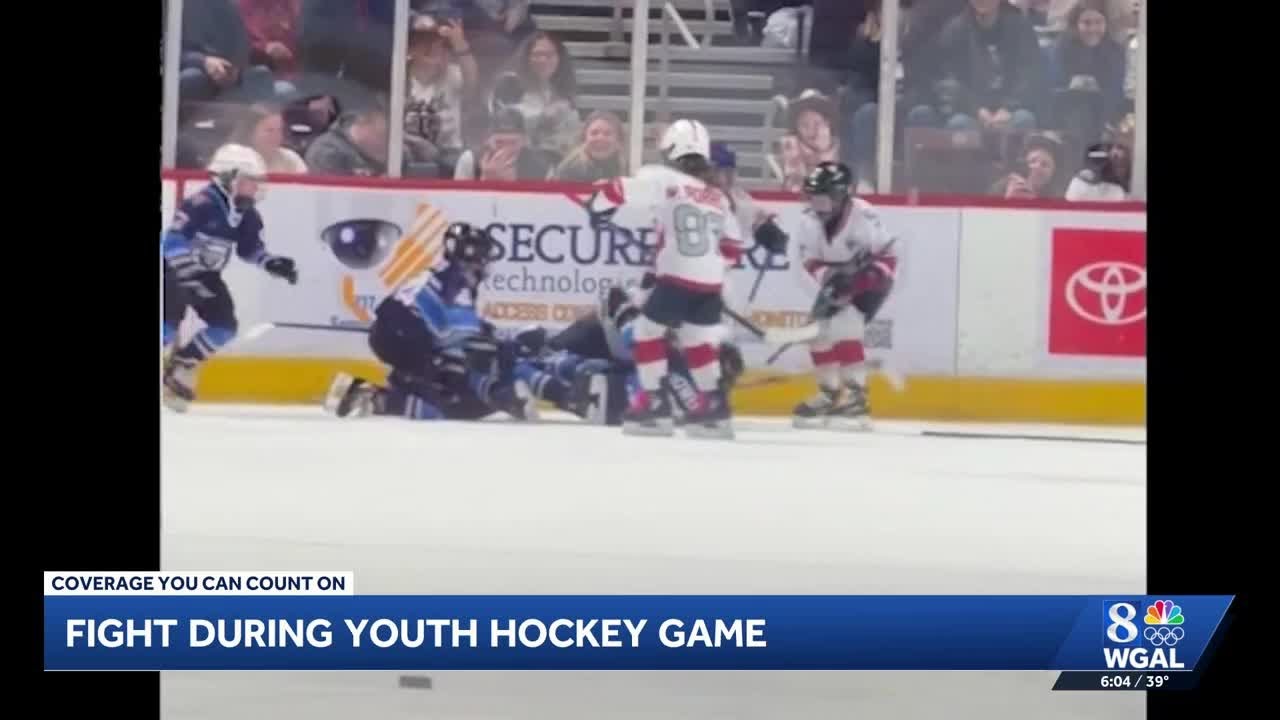 Kids ice hockey brawl video at Hershey Bears game goes viral