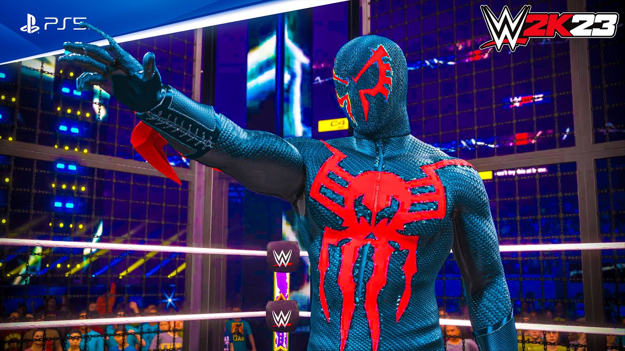 WWE 2K23 - SPIDER MAN Elimination Chamber Match 4K