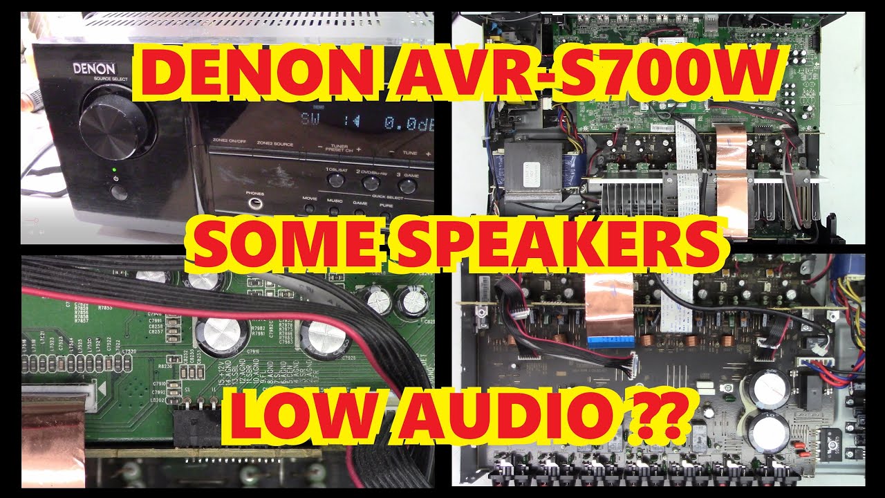 AV-ресивер Denon AVR-S700W с низким объёмным правым и передним правым каналами. Ремонт электроник...