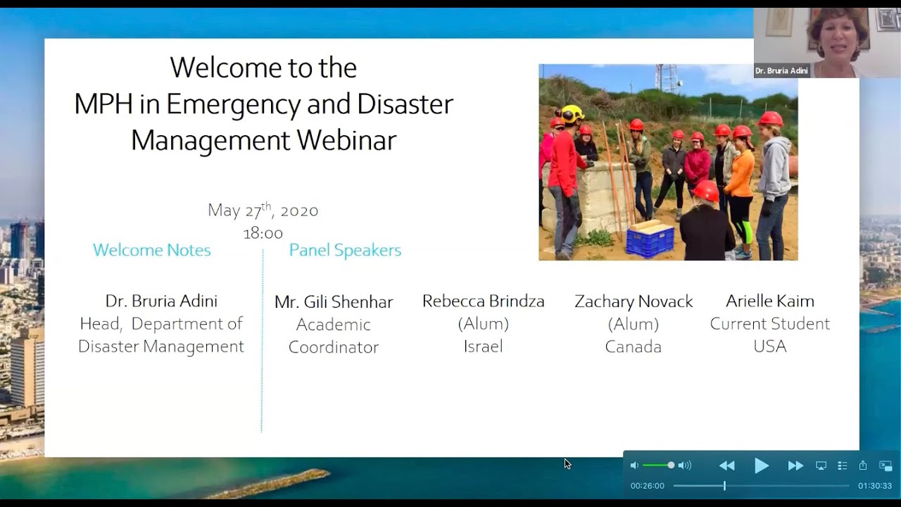 MPH International Program in Emergency and Disaster Management - Program Webinar 2020