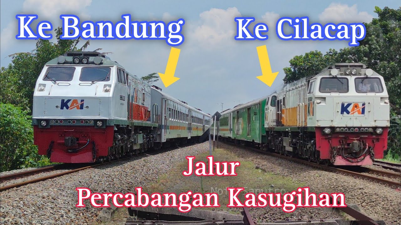 KERETA API DI PERCABANGAN STASIUN KASUGIHAN, DAOP 5 PWT